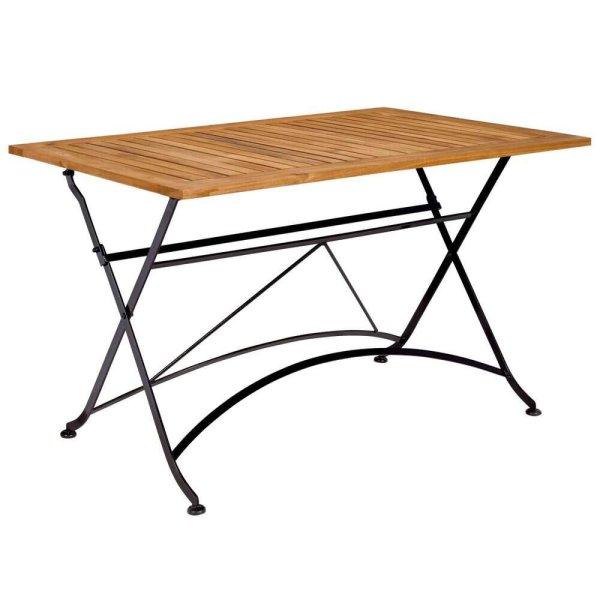 PARKLIFE összecsukható asztal natúr-fekete, 130x80cm