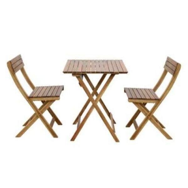 Összecsukható négyzet alakú asztalkészlet 2 összecsukható székkel,
kerttel vagy erkéllyel ART GARDEN