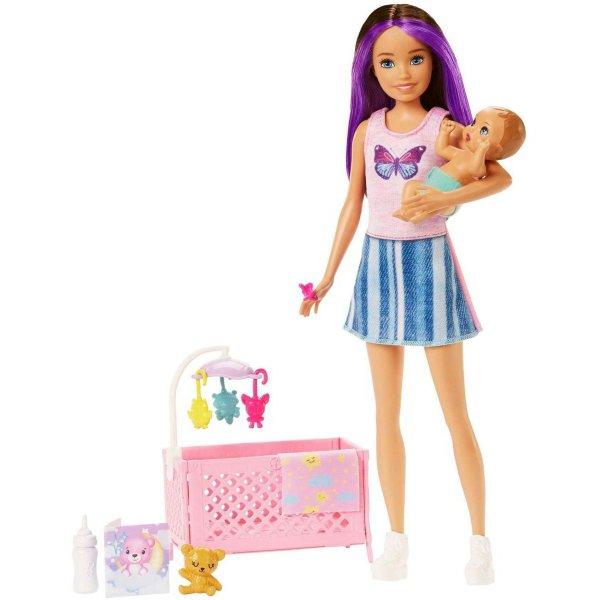 Mattel Barbie Skipper: Bébiszitter Barbie álmos babával