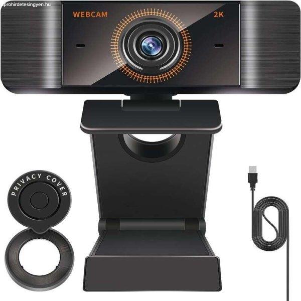 2K webkamera, 2560 x 1940p felbontás, Full HD webkamera, 4 MP, 30 képkocka/mp,
beépített mikrofon, zajcsökkentés, autofókusz, 360°-os elforgatás,
120°-os szög, PC/laptop csatlakozás, USB-kábe