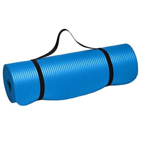 Mercaton® csúszásmentes szőnyeg jógához, fitneszhez, aerobikhoz, pilates
edzéshez, Vízálló, NBR hab, Szintetikus gumi, 185x80x1,5 cm, Kék