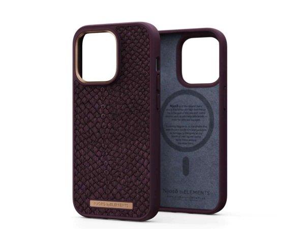 Njord Salmon Leather Magsafe Case iPhone 14 Pro Eldur | Rust NA43SL03