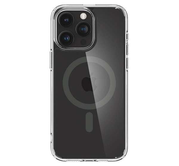 SPIGEN ULTRA HYBRID MAG műanyag telefonvédő (közepesen ütésálló,
légpárnás keret, Magsafe kompatibilis) SZÜRKE Apple iPhone 15 Pro