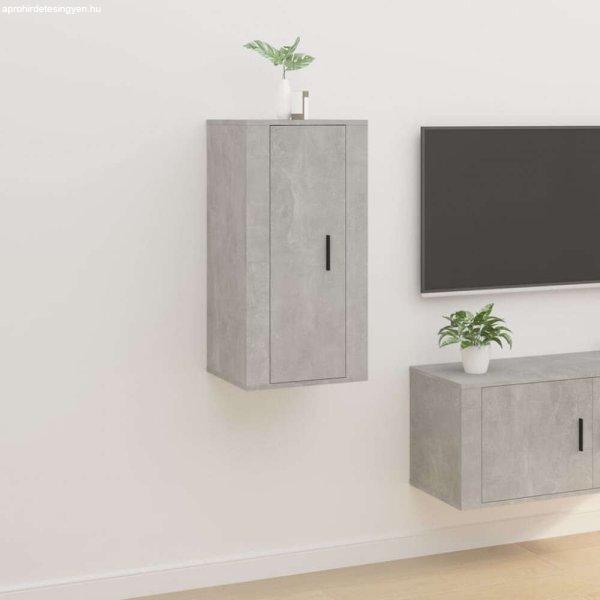 vidaXL betonszürke fali TV-szekrény 40 x 34,5 x 80 cm