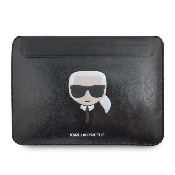 Karl Lagerfeld Head Embossed fekete laptop táska 16