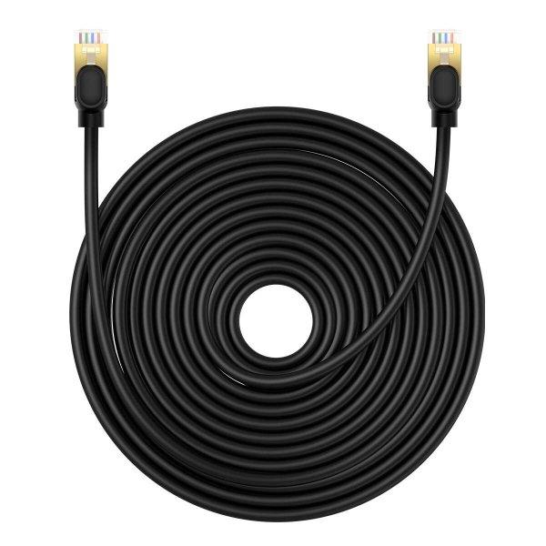 Baseus nagy sebességű Cat 8 40 Gb/s Ethernet kábel 20 m - fekete