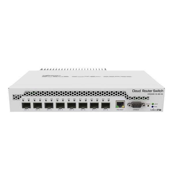 Mikrotik CRS309-1G-8S+IN Cloud Router Switch 1x1000Mbps + 8x10gbps SFP+,
Fémházas, Rackes - CRS309-1G-8S+IN