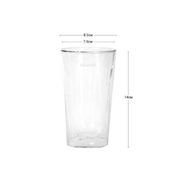 2 db Fissman-Ristretto pohár készlet, boroszilikát üveg, 8,2x14 cm,
átlátszó