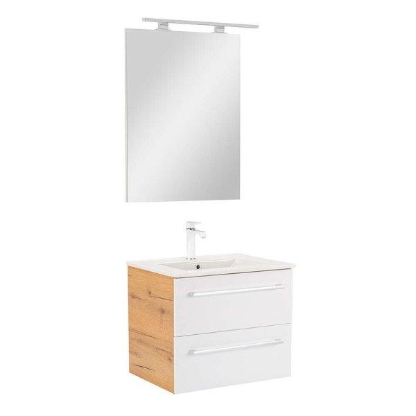 Vario Clam 60 komplett fürdőszoba bútor tölgy-fehér