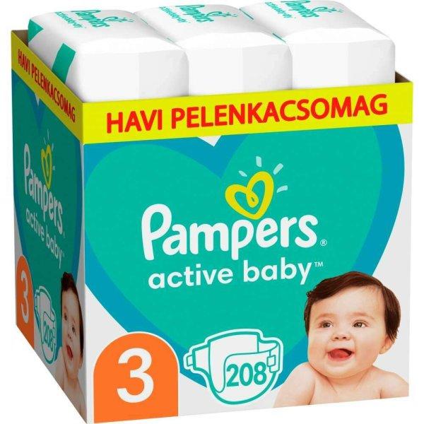 Csomagolássérült - Pampers Active Baby havi Pelenkacsomag 6-10kg (208db)
