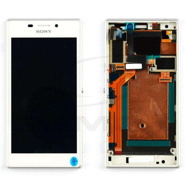 LCD kijelző érintőpanellel (előlapi keret nélkül) Sony Xperia M2 fehér
[78P7120003N] (gyári)