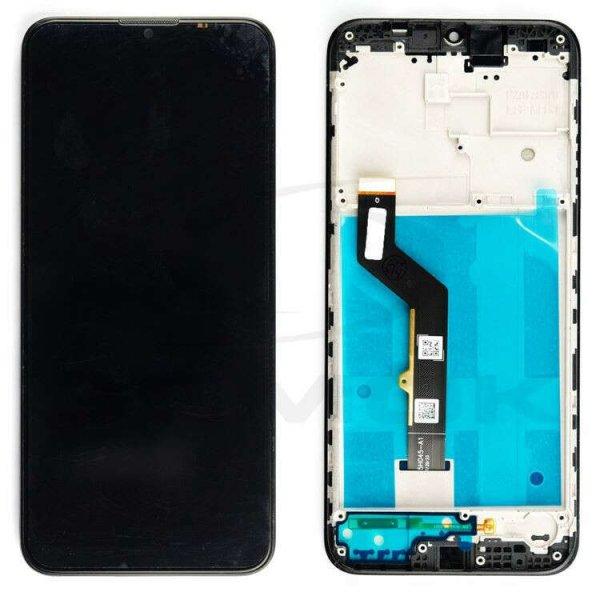 LCD kijelző érintőpanellel és előlapi kerettel Motorola Moto G9 Play fekete