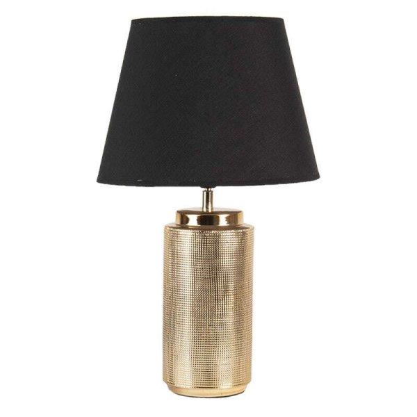 Arany színű asztali lámpa fekete búrával Ø 30X50