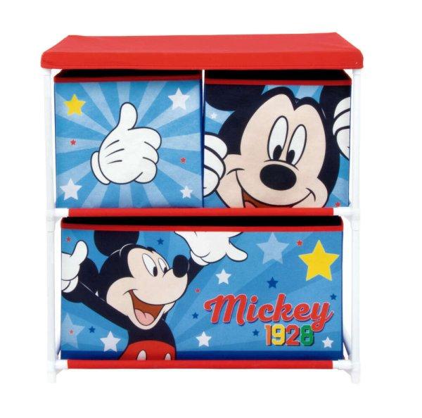 Disney Mickey Star játéktároló állvány 3 rekeszes 53x30x60 cm