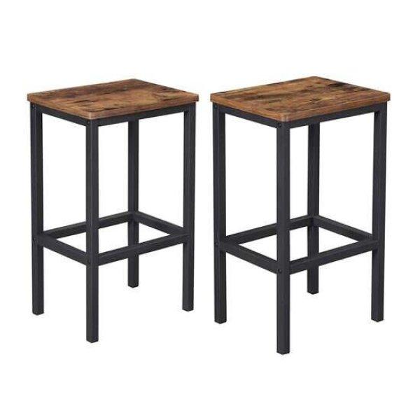 2 db konyhai/bár szék, Mercaton, halvány és acél, rusztikus barna, fekete,
40x30x65 cm, 40x30x65 cm