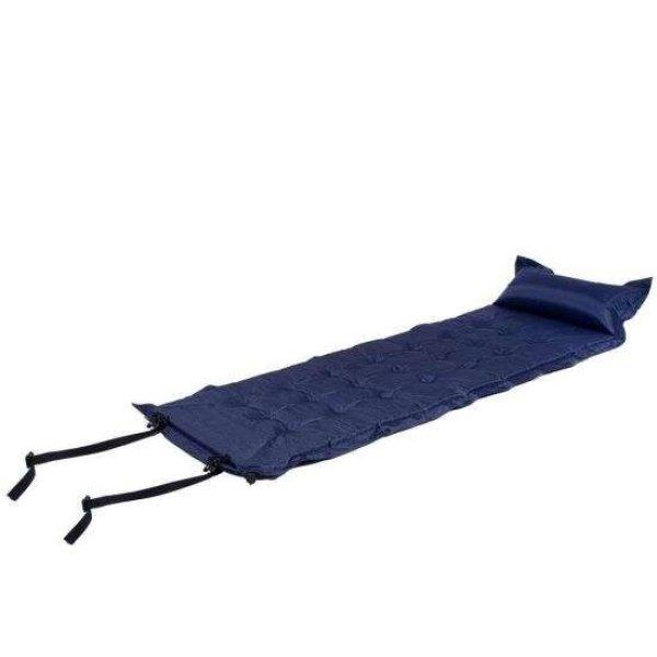 Springos önfelfújó kemping matrac, steppelt, poliészter és PU hab, 193x68
cm, kék