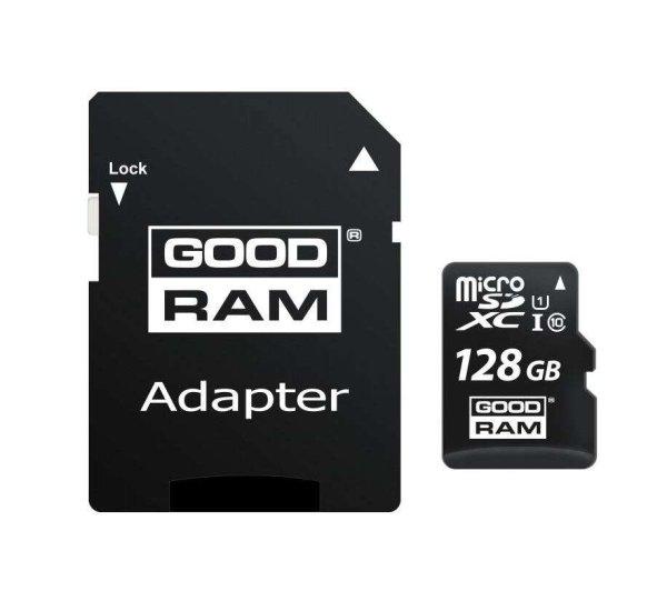 128GB microSDXC Goodram UHS-I U1 C10 memóriakártya + adapter (M1AA-1280R12)