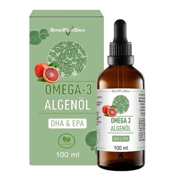 Sinoplasan Omega-3 Algaolaj DHA+EPA Narancsos 100 ml