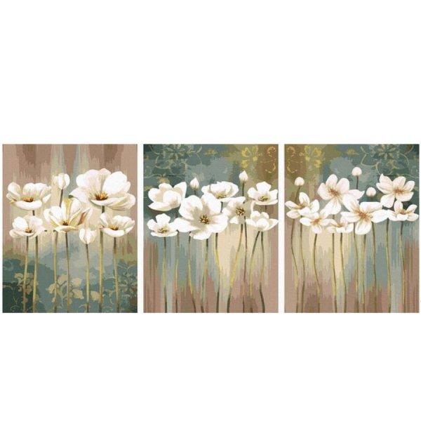 Virágok - Számfestő készlet, többrészes, kerettel (50x120 cm)