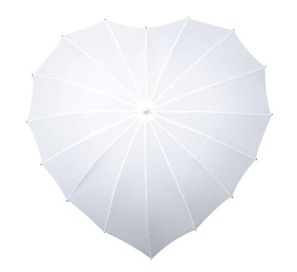 Fehér szív - UV szűrős - hosszúnyelű esernyő / napernyő - von Lilienfeld
