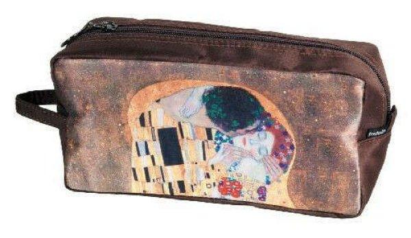 Kozmetikai táska 25x12x8cm, polyester, Klimt: The kiss