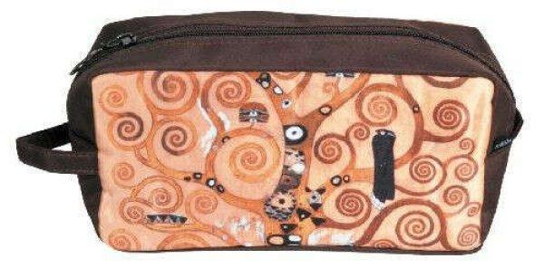 Kozmetikai táska 25x12x8cm, polyester, Klimt: Életfa