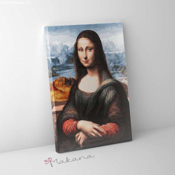 Leonardo da Vinci: Mona Lisa - Számfestő készlet, kerettel (50x65cm)