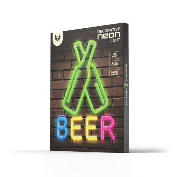 Neon plexi led dekorációs lámpa Beer sör többszínű