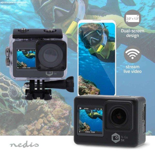 NEDIS Kétképernyős akciókamera 5K Ultra HD @ 30 fps felbontás GOPRO kamera
5K@30fps 16 MPixel Vízálló akár: 30.0 m 90 min Wi-Fi Az alkalmazás
elérhető:: Android™ / IOS Rögzítőt tartalmaz ACAM31BK
