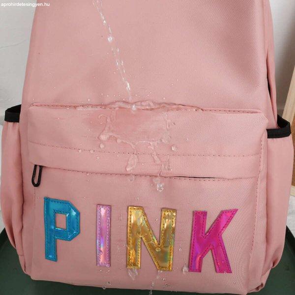 Pink flitteres pink feliratos női hátizsák ciklámen aa-001793