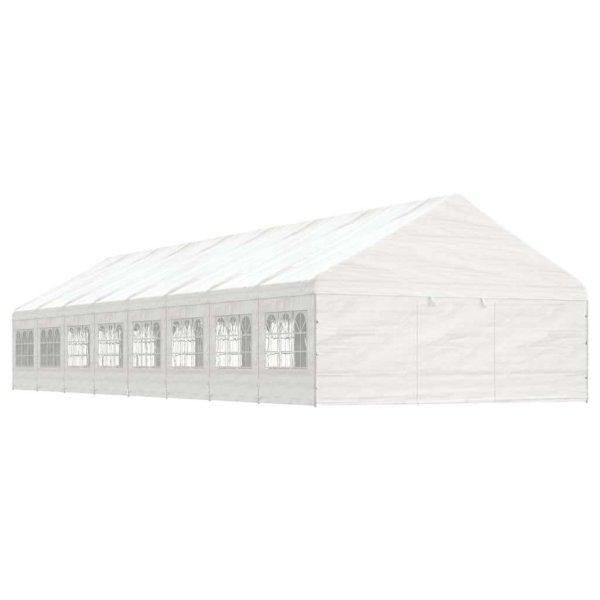 vidaXL fehér polietilén pavilon tetővel 17,84 x 5,88 x 3,75 m