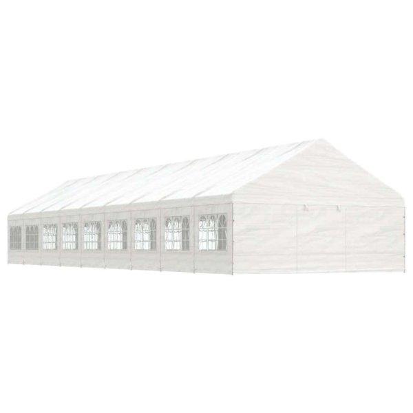 vidaXL fehér polietilén pavilon tetővel 20,07 x 5,88 x 3,75 m