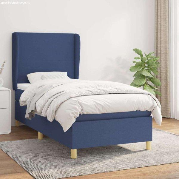 vidaXL kék szövet rugós ágy matraccal 100 x 200 cm