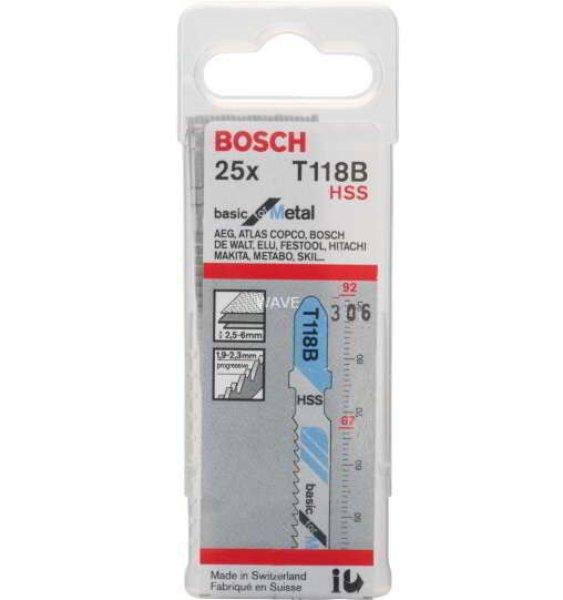 Bosch 2608638471 T 118 B, HSS Szúrófűrészlap (25 db/csomag)