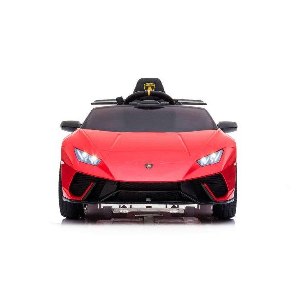 Chipolino Lamborghini Huracan elektromos autó bőr üléssel - piros