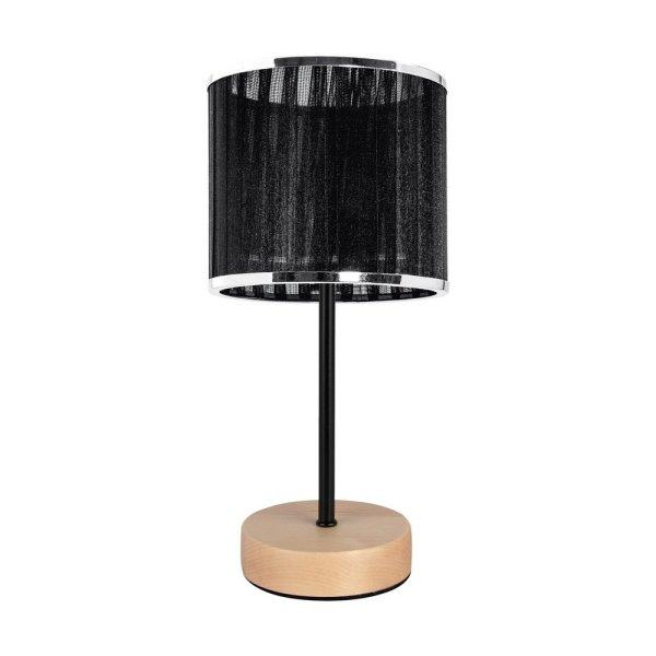 Mila asztali lámpa E27-es foglalat, 1 izzós, 25W nyír-fekete