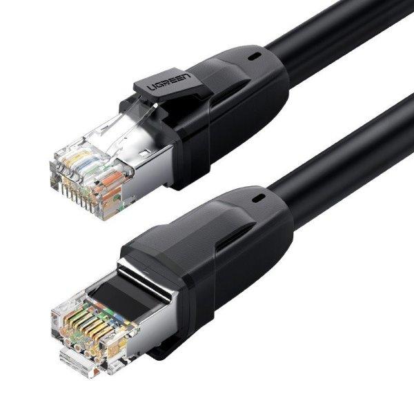 UGREEN Ethernet RJ45 hálózati kábel, Cat.8, S / FTP, 1 m (fekete)