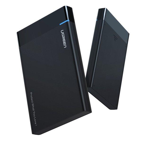 UGREEN US221 2,5 HDD / SSD külső ház, SATA 3.0, USB-C, 50 cm (fekete)