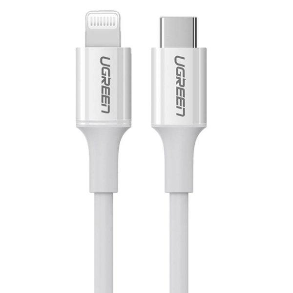 Lightning-USB-C kábel UGREEN 3A US171, 1,5 m (fehér)