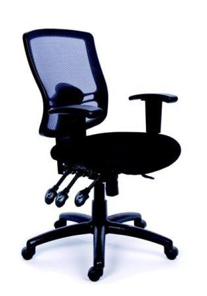 Irodai szék, állítható karfás, fekete szövetborítás, hálós háttámla,
fekete lábkereszt, MAYAH "Creative"