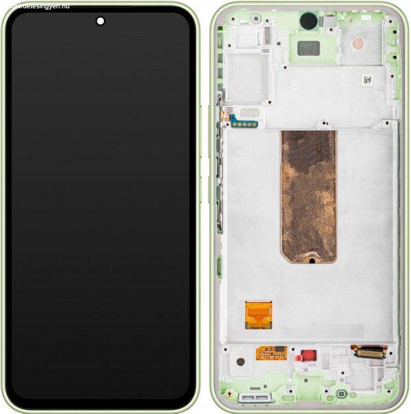 Samsung A546 Galaxy A54 5G (2023) lime gyári LCD kijelző érintővel és
kerettel