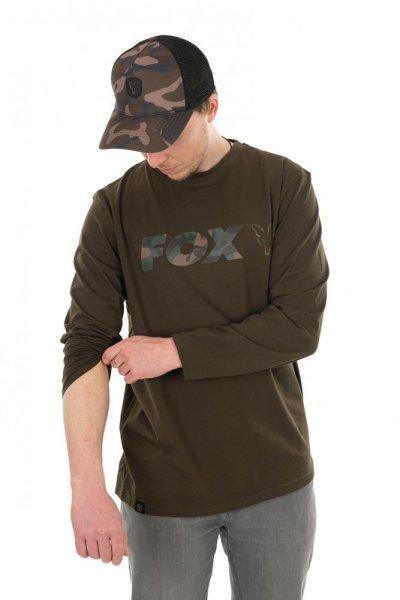 Fox Long Sleeve Khaki Camo T-Shirt - Small póló (CFX109)