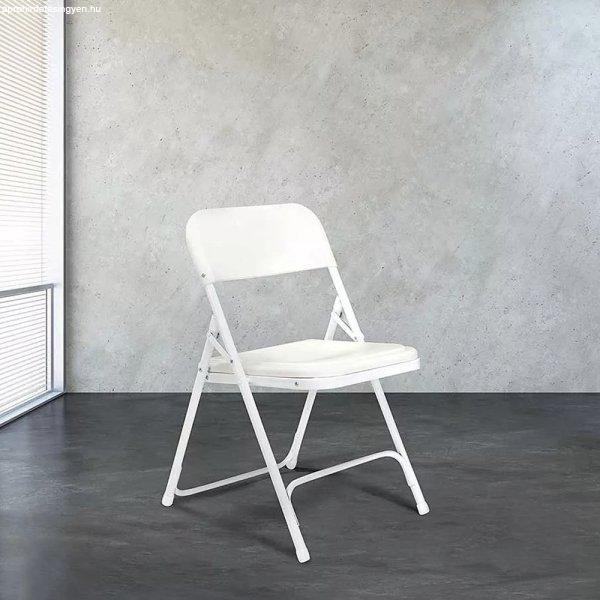 Párnázott összecsukható szék 4 db-os, fehér