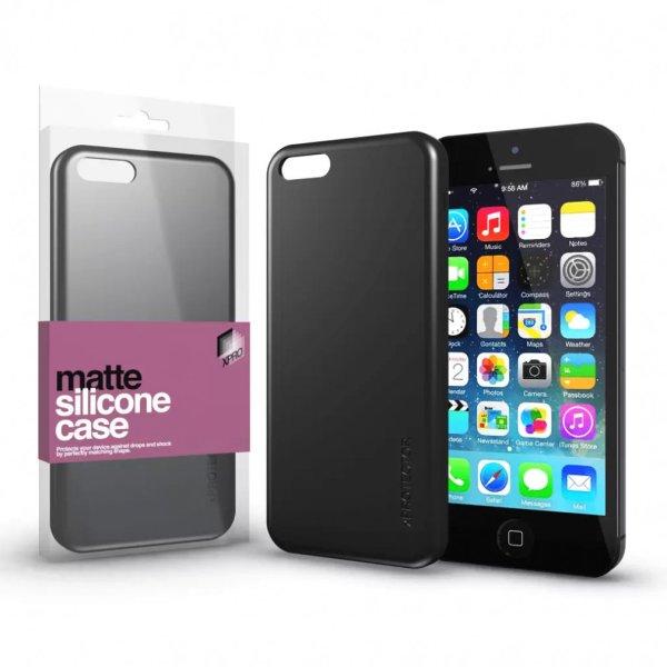 XPRO™ Szilikon matte tok ultravékony fekete Apple iPhone 5 / 5S / SE 2016
készülékhez