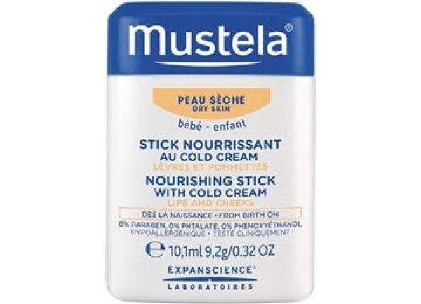 Mustela Tápláló és hidratáló stick ajkakra és
az arcra (Nourish Stick with Cold Cream) 9,2 g