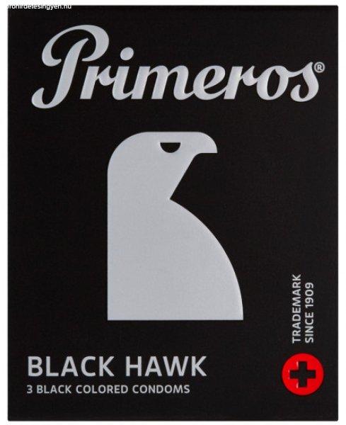 Primeros Black Hawk – fekete óvszerek (3 db)
