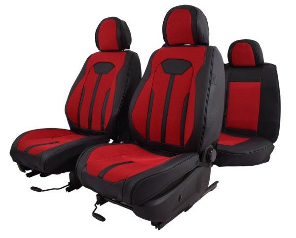 Nissan Juke 2014-Ig Hades Méretezett Üléshuzat Bőr/Szövet -bordó/Fekete-
Komplett Garnitúra
