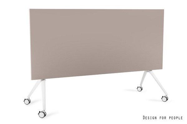 UNIQUE Carl görgős asztal, 180x80 cm, fekete váz, többféle asztallap