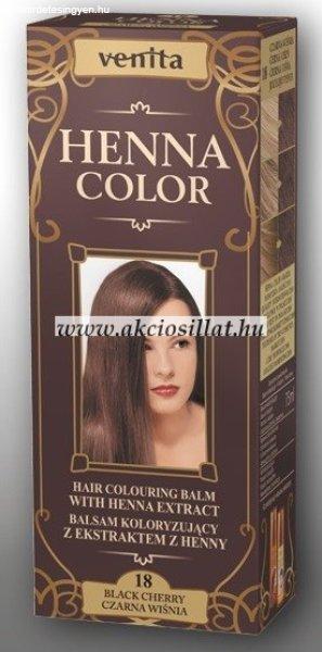 Venita Henna Color gyógynövényes krémhajfesték 75ml 18 Black Cherry 