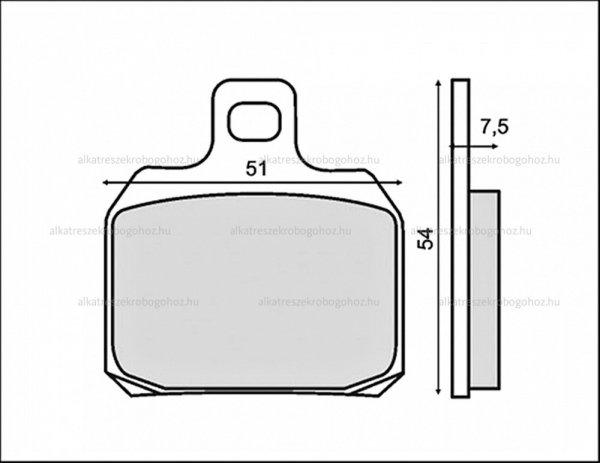Fékbetét PIAGGIO X9 180-250-500 RMS 0490